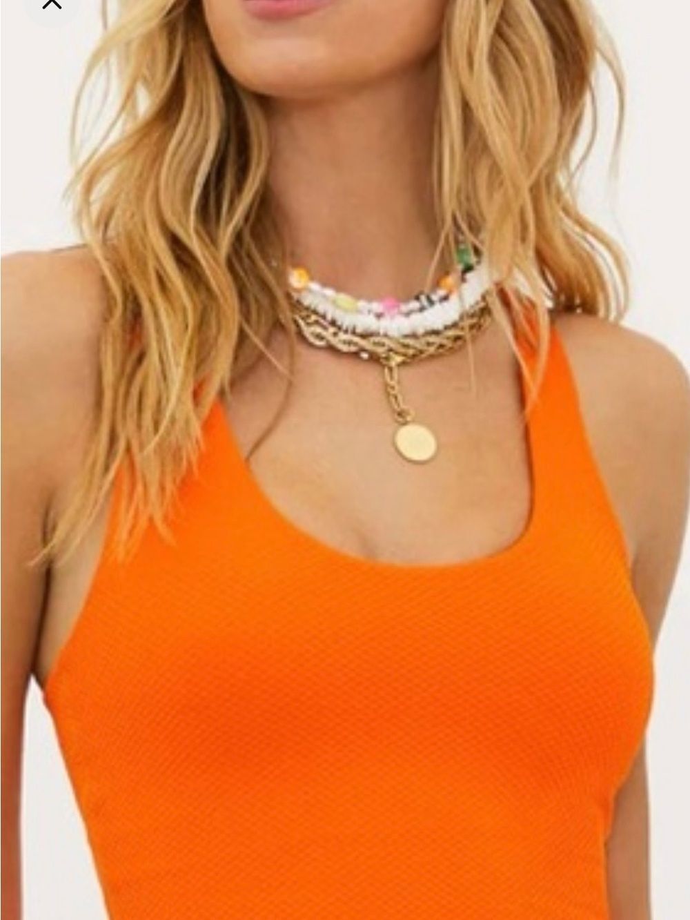 Beach Riot Orange Sport Top
